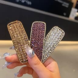 Korean Ladies Full Crystal Elegant Hairpin Side Hair Ornaments Women's New BB Clips Luxury Fashion Hair Clips Accessories