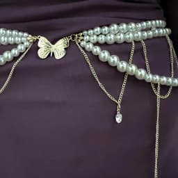 Fashion Y2K Retro Multilayer Pearl Waist Chain Belt For Women - Stylish Body Jewelry Accessories For Party & Casual Wear