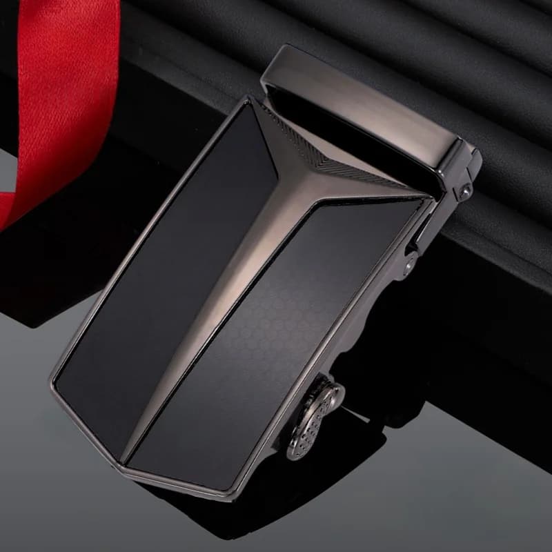 Alloy automatic belt buckle for men, replacement and repair parts, fashionable men's business 3.5cm ratchet buckle