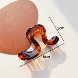 Wave Large Hair Claw Clips Crab Clamps Women Girls PC Jelly Leopard Ponytail Holder Hair Barrettes Hairpin Hair Accessoires New