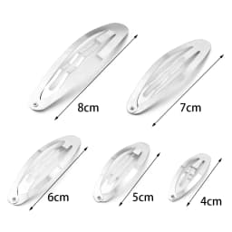 10pcs/pack Iron Oval BB Hair Clips 4-6cm Simple Hairpin Barrettes for DIY Handmade Headwear Hair Tools Crafts Accessories