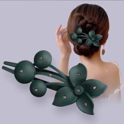 Luxury Rhinestones Flower Hairpin For Women Lady Elegant Hair Ornament Barrette Hair Clip Hairgrip Fashion Hair Accessories
