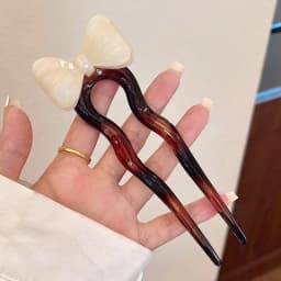 U-Shaped Hair Fork Fashion Tortoiseshell Acetate Bow Hairpin Geometric Design Headwear Hair Sticks Women Girls Hair Accessories