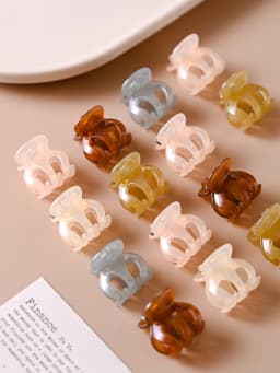 10pcs Mini Kawaii Jelly Mixed Color Pumpkin Hair Claw Clip Barrettes Women Girl Side Hairgrip Hairpin Clamp Kid Hair Accessorie