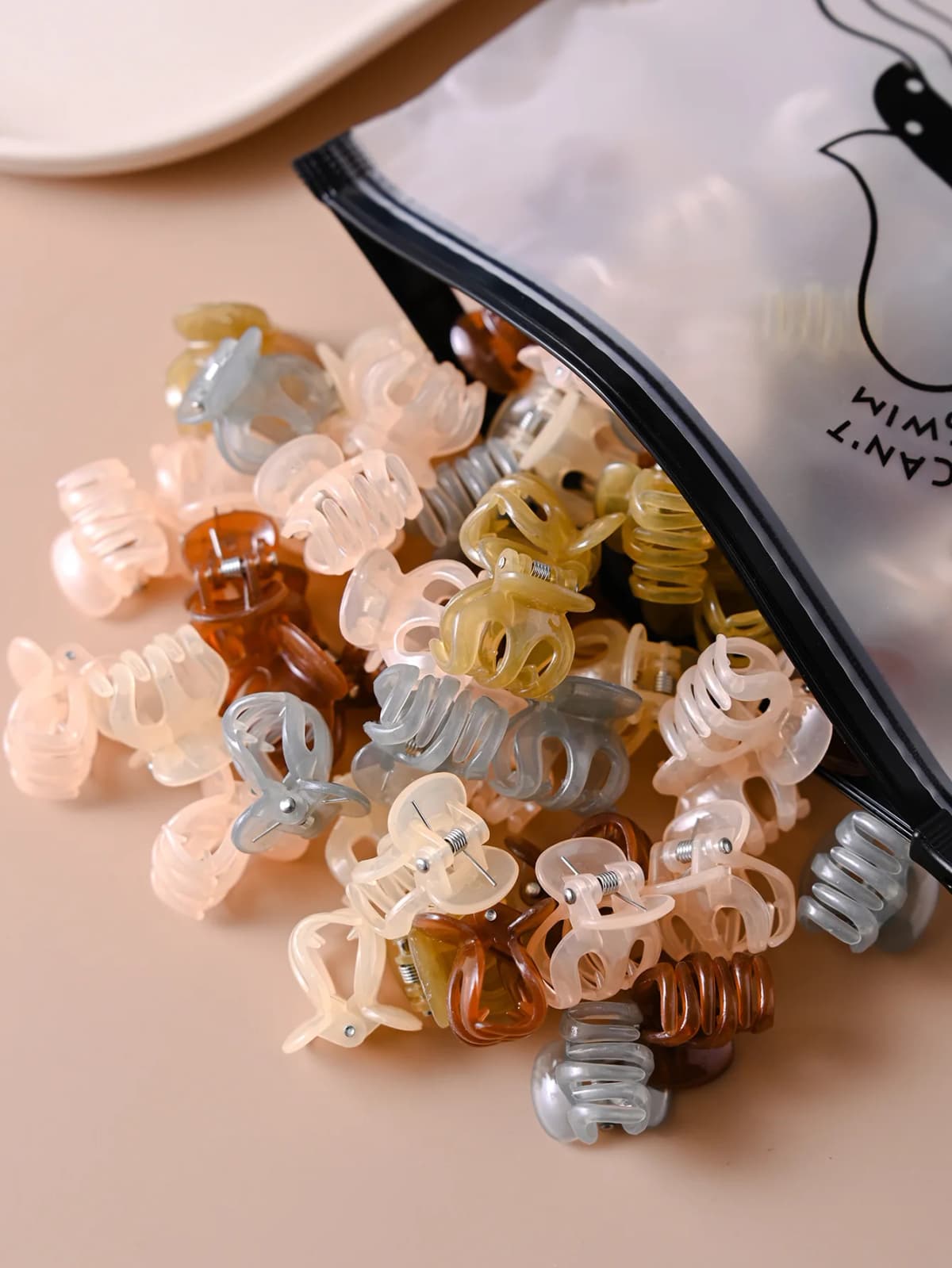 10pcs Mini Kawaii Jelly Mixed Color Pumpkin Hair Claw Clip Barrettes Women Girl Side Hairgrip Hairpin Clamp Kid Hair Accessorie