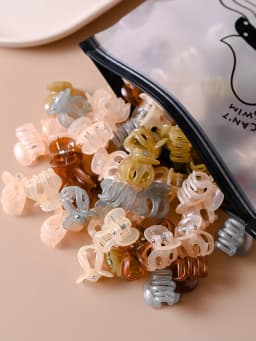 10pcs Mini Kawaii Jelly Mixed Color Pumpkin Hair Claw Clip Barrettes Women Girl Side Hairgrip Hairpin Clamp Kid Hair Accessorie
