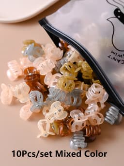 10pcs Mini Kawaii Jelly Mixed Color Pumpkin Hair Claw Clip Barrettes Women Girl Side Hairgrip Hairpin Clamp Kid Hair Accessorie
