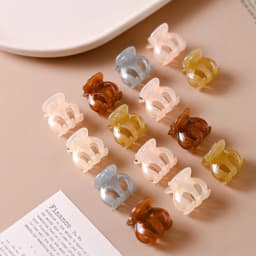 10pcs Mini Kawaii Jelly Mixed Color Pumpkin Hair Claw Clip Barrettes Women Girl Side Hairgrip Hairpin Clamp Kid Hair Accessorie