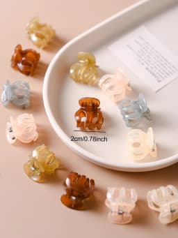 10pcs Mini Kawaii Jelly Mixed Color Pumpkin Hair Claw Clip Barrettes Women Girl Side Hairgrip Hairpin Clamp Kid Hair Accessorie