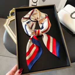 2025 Luxury Brand Fashion Soft Satin Scarf Square Scarves 70cm Headscarf Travel Shawl Hijab Wrap Bandana Foulard