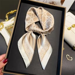 2025 Luxury Brand Fashion Soft Satin Scarf Square Scarves 70cm Headscarf Travel Shawl Hijab Wrap Bandana Foulard