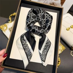 2025 Luxury Brand Fashion Soft Satin Scarf Square Scarves 70cm Headscarf Travel Shawl Hijab Wrap Bandana Foulard