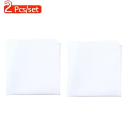 2Pcs Handkerchiefs for Men Cotton Linen Mens Handkerchiefs with Pocket Squares Holder White Hankies for Wedding Exercise