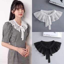 Lace Frill False Collar Summer Dress Shirt Detachable Collar Decoration Removable Clothing Shoulder Wraps Fake Collar Cape