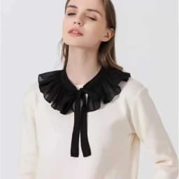 Lace Frill False Collar Summer Dress Shirt Detachable Collar Decoration Removable Clothing Shoulder Wraps Fake Collar Cape