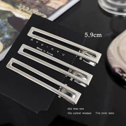 2/3Pcs/Set Y2K Silver Metal Hairpin for Women Girls Star Hair Clips Multiple Styles Seamless Duckbill Clip Hair Accessoires