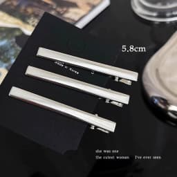 2/3Pcs/Set Y2K Silver Metal Hairpin for Women Girls Star Hair Clips Multiple Styles Seamless Duckbill Clip Hair Accessoires