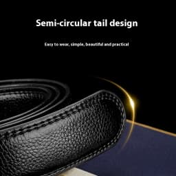 Men's Automatic Belt , Without Buckle,110-160cm Genuine Leather Belt, 3.5cm Belt for 3.5-3.8 Buckle Replacement Belt