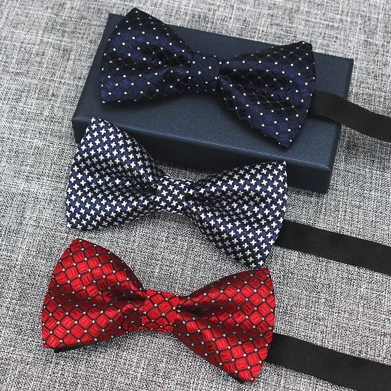 Black Red Fashion Bowties Groom Men Formal Colourful Cravat Green Marriage Butterfly Wedding Bow tie Satin Plaids