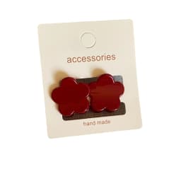 Red hair clip women's side bange small mini duckbill clip temperament seamless hair clip headwear Hair Claws