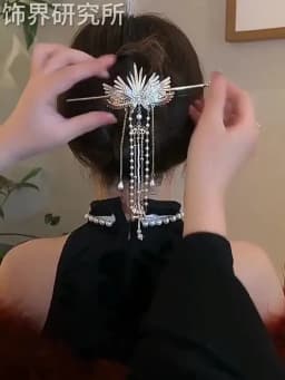 Female Luxury Chinese Headwear Angel Wing Baby Hairpin Alloy Tassels Hair Sticks Women Daily Hair Clip Sweet Hair Accessories
