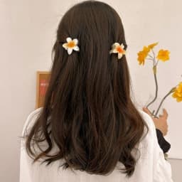 6Pcs Gradient Hair Clips New Flower Hair Claws Small Size Fashion Headwear Hairpin Crab Barrette Hair Accessories for Women