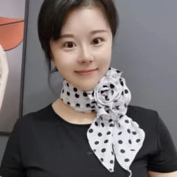 Sweet Flower Chiffon Scarf Versatile Elegant Rose Decor Neck Scarf Detachable Floral Scarf Shawl Girls