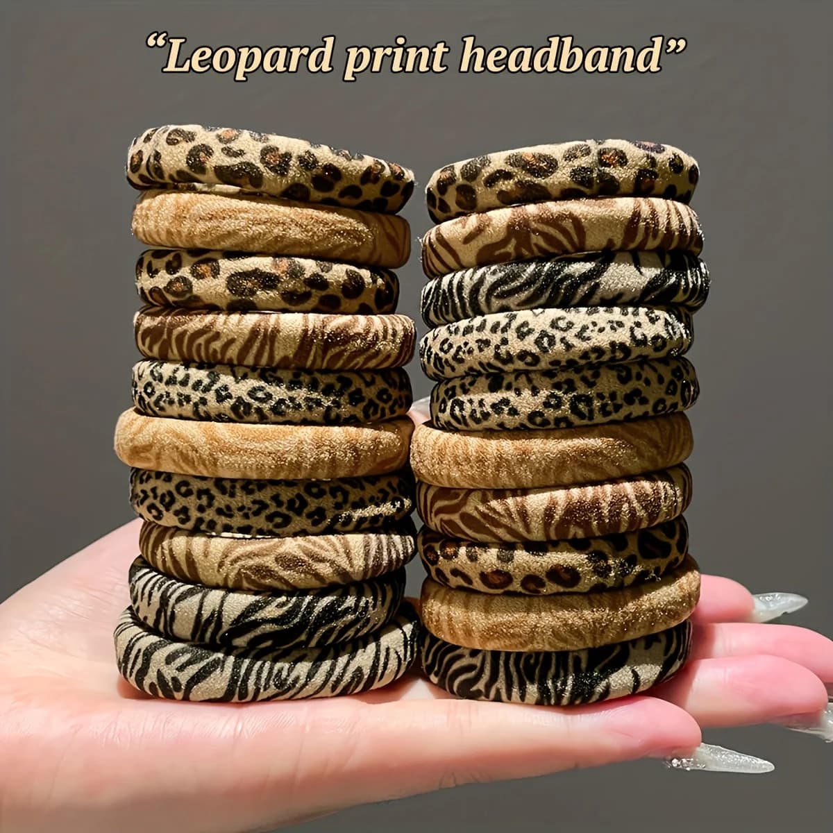 10/20/30/50/100pcs Women's Leopard Print Fashion Hair Tie Autumn and Winter High Elasticity Ponytail Hair Rope Headwear