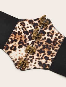 1pcs Multicolor Leopard Print Elastic Lock Waist Corset Fashion Waist Corset Dress Accessories Belt