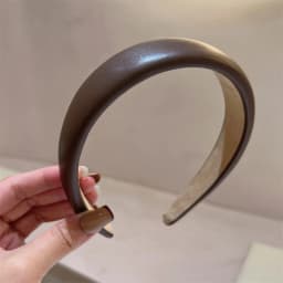1pc Leather wide headband for women, retro French style face wash, hair pressure headband, hair clip headband, hair accessory