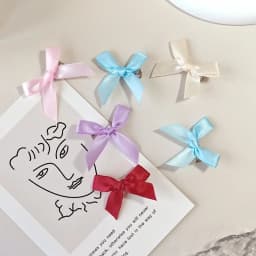 10 PCS Ribbon Bow Hair Clip Sweet Bowknot Cute Korean Girls Female Hairpin Fashion Barrettes Lovely Headwear Hair Grip Bobby Pin