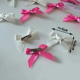 10 PCS Ribbon Bow Hair Clip Sweet Bowknot Cute Korean Girls Female Hairpin Fashion Barrettes Lovely Headwear Hair Grip Bobby Pin