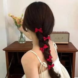 10 PCS Ribbon Bow Hair Clip Sweet Bowknot Cute Korean Girls Female Hairpin Fashion Barrettes Lovely Headwear Hair Grip Bobby Pin