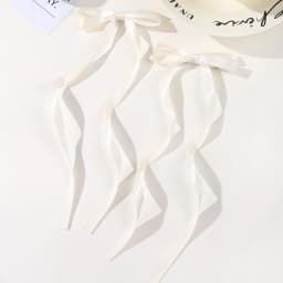 2 Pcs Fabric Hair Bow Hairpin for Women Girls Ribbon Hair Clips Headwear Black White Bow Top Clip Female Hair Accessories