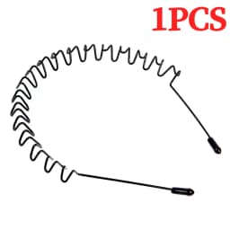6PCS Metal Headband for Men Women Fashion Hair Bands Outdoors Sports Non Slip Smooth Elastic Teeth Comb Unisex Hair Accessories