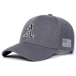 Unisex A Letter Embroidery Side American Flag Baseball Cap Spring Autumn Outdoor Adjustable Casual Hat Hip Hop Hat Sunscreen Hat