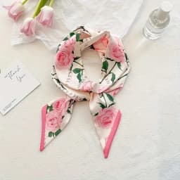 Fashion Printing Flower Long Ribbons Hair Scarf for Women INS Design Silk Headband Long Scarves Ribbon Hair Accessories