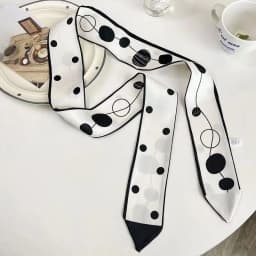 Fashion Printing Flower Long Ribbons Hair Scarf for Women INS Design Silk Headband Long Scarves Ribbon Hair Accessories
