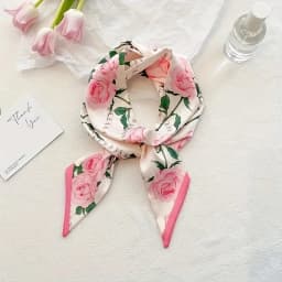 Fashion Printing Flower Long Ribbons Hair Scarf for Women INS Design Silk Headband Long Scarves Ribbon Hair Accessories