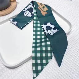 Fashion Printing Flower Long Ribbons Hair Scarf for Women INS Design Silk Headband Long Scarves Ribbon Hair Accessories