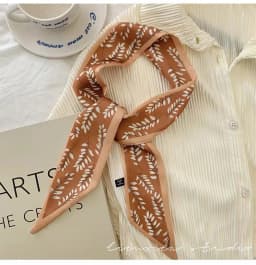 Fashion Printing Flower Long Ribbons Hair Scarf for Women INS Design Silk Headband Long Scarves Ribbon Hair Accessories