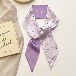 Fashion Printing Flower Long Ribbons Hair Scarf for Women INS Design Silk Headband Long Scarves Ribbon Hair Accessories
