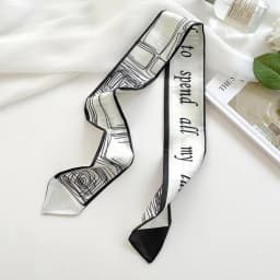Fashion Printing Flower Long Ribbons Hair Scarf for Women INS Design Silk Headband Long Scarves Ribbon Hair Accessories