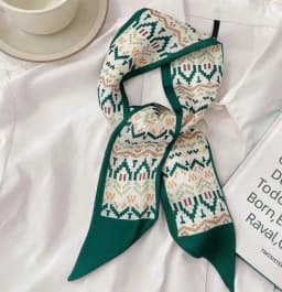 Fashion Printing Flower Long Ribbons Hair Scarf for Women INS Design Silk Headband Long Scarves Ribbon Hair Accessories