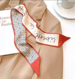 Fashion Printing Flower Long Ribbons Hair Scarf for Women INS Design Silk Headband Long Scarves Ribbon Hair Accessories