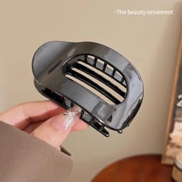 Vintage Solid Oval Teeth Hair Clip For Women Girl Long Hair Holder Hairpin Headband Back Head Hair Claw Fashion Hair Accessories