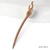 Retro New Chinese Style Cool Tail Sandalwood Hairpin with Chinese Style One Word Plate Hairpin, Ancient Hanfu Headpiece