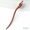 Retro New Chinese Style Cool Tail Sandalwood Hairpin with Chinese Style One Word Plate Hairpin, Ancient Hanfu Headpiece