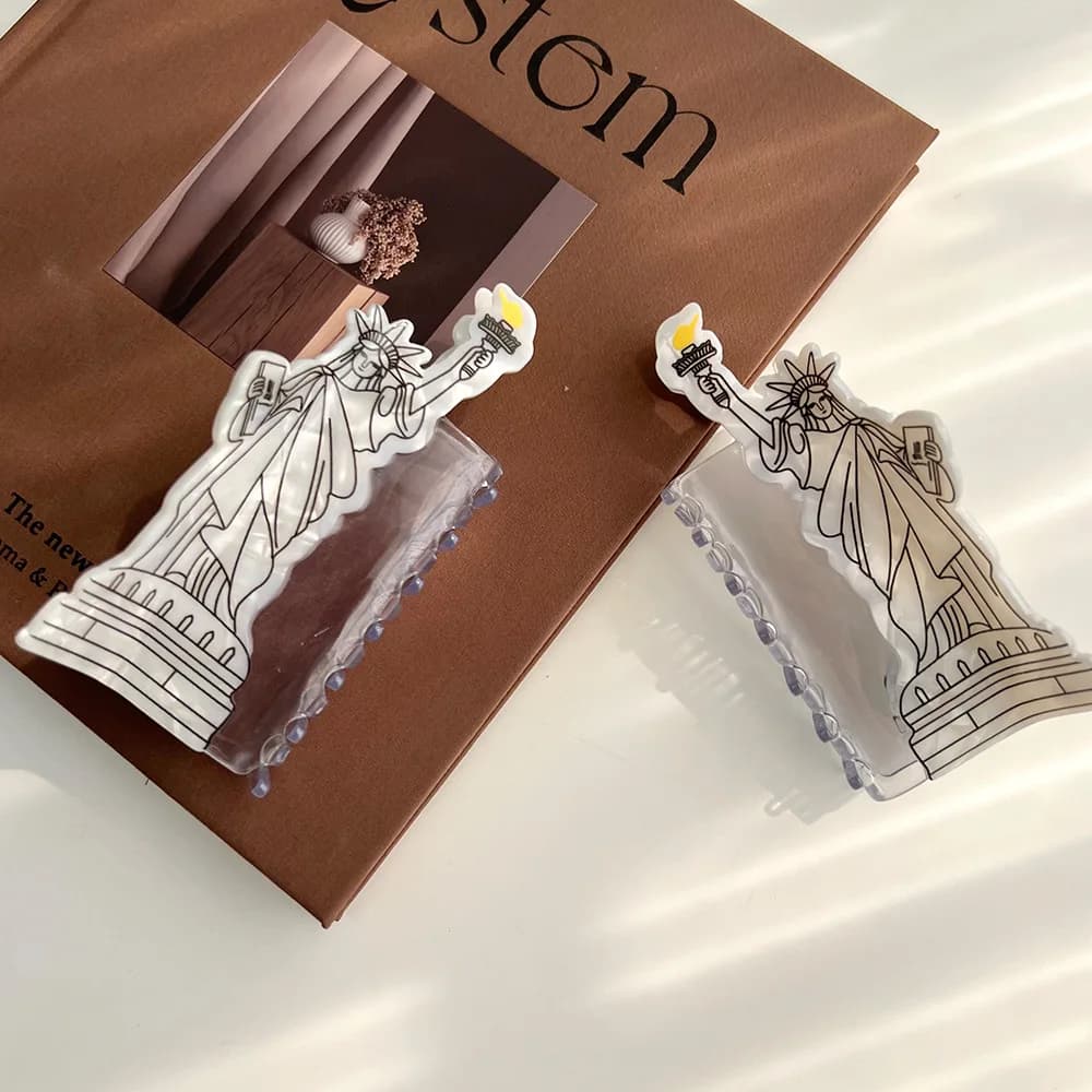 1pc Statue of Liberty Claw Teasing Mermaid Hair Claw Playful Shark Claw High End Hairpin Style Female
