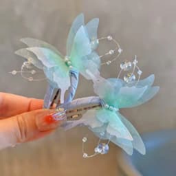 2Pcs/Set Children's Beautiful Gradient Butterfly BB Hair Clips Butterfly Wings Princess Hairs Accessories Girl Not Hurt Hairpins